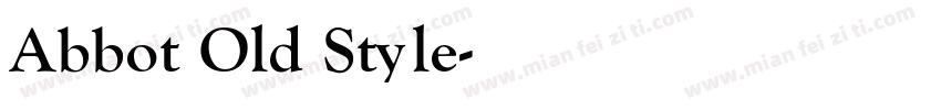 Abbot Old Style字体转换
